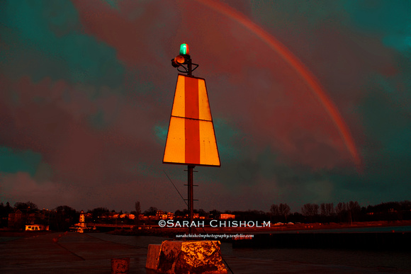 Rainbow Over Lighthouse